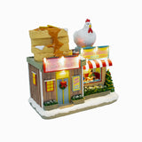 Chicken and Waffles Restaurant Animated Christmas Village Decoration