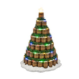 Whiskey Barrel Christmas Tree with LED Lights