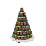 Whiskey Barrel Christmas Tree with LED Lights