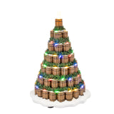 Whiskey Barrel Christmas Tree with LED Lights