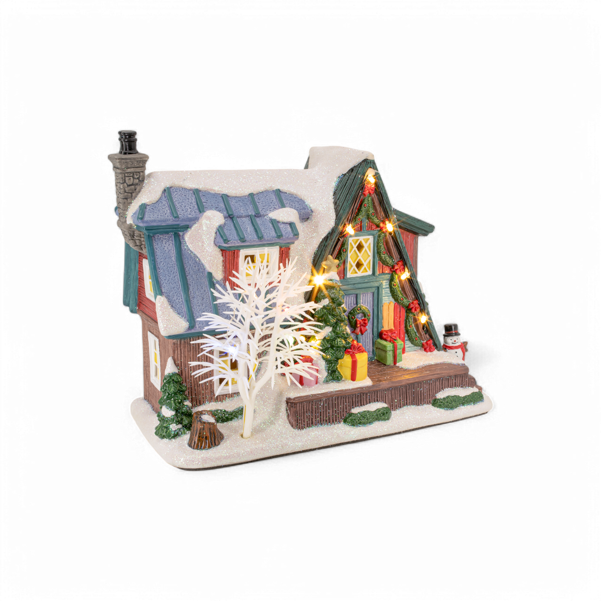 Country Log Cabin Christmas Village