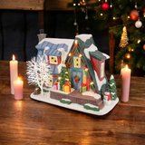 Country Log Cabin Christmas Village