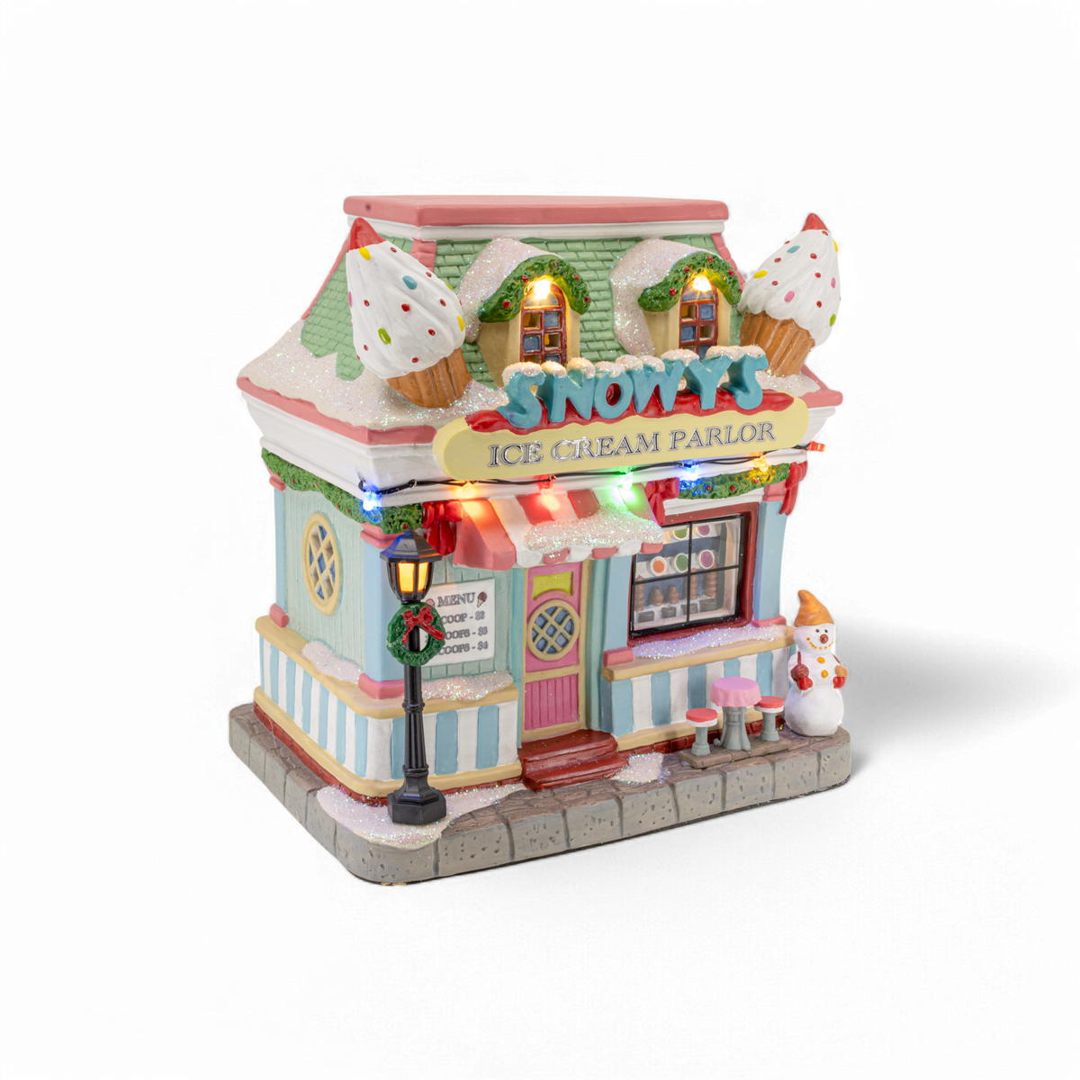 Snowy's Ice Cream Parlor Christmas Village